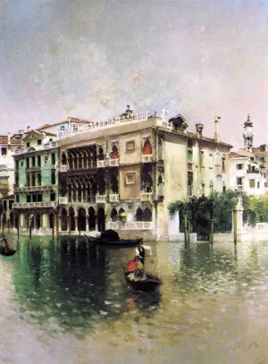 Venice, The Grand Canal by Robert Frederick Blum Oil Painting