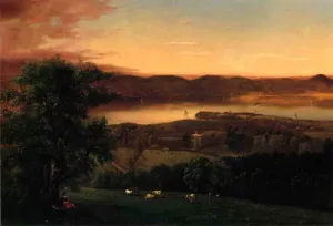 View of the Hudson from Sing-Sing, New York by Robert Havell Jr. Oil Painting