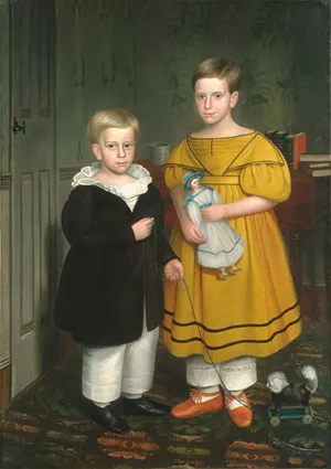 The Raymond Children by Robert Peckham Oil Painting