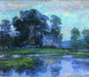At Eventime also known as Home Sweet Home by Robert Vonnoh Oil Painting