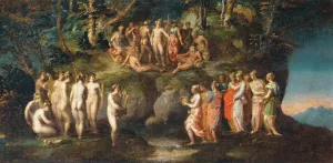 The Contest of the Pierides by Rosso Fiorentino Oil Painting