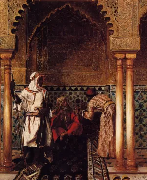 An Arab Sage by Rudolph Ernst Oil Painting