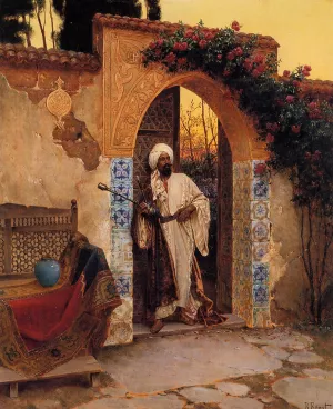 By the Entrance by Rudolph Ernst Oil Painting