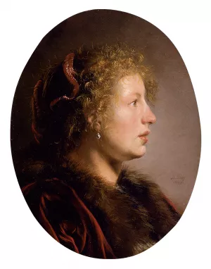 Study of a Young Woman in Profile by Salomon De Bray Oil Painting