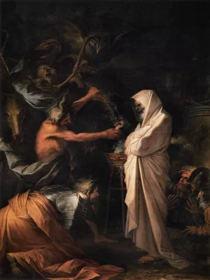 The Shade of Samuel Appears to Saul by Salvator Rosa Oil Painting