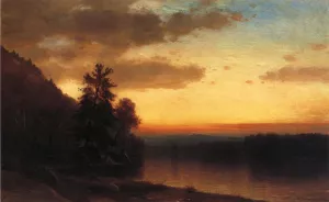 Adirondack Twilight by Samuel Colman Jr. Oil Painting