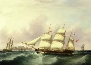 The 'Alert' of Liverpool off Capetown by Samuel Walters Oil Painting