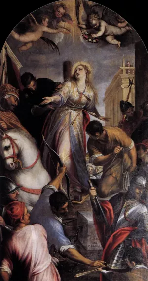 Martyrdom of St Christina by Sante Peranda Oil Painting