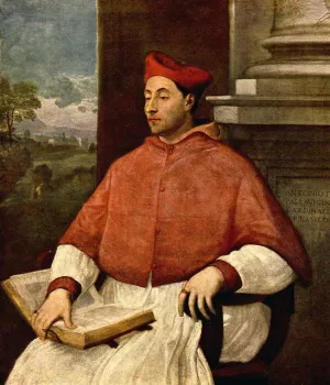 Portrait of Antonio Cardinal Pallavicini by Sebastiano Del Piombo Oil Painting