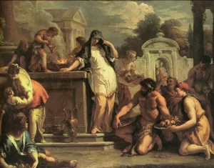 Sacrifice to Vesta by Sebastiano Ricci Oil Painting