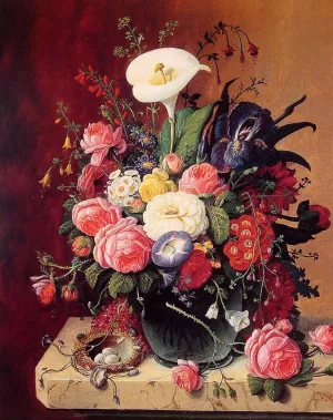 Floral Still Life by Severin Roesen Oil Painting