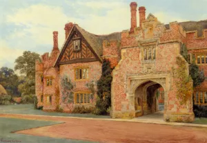 Compton Wynyates Warwickshire by Sidney Currie Oil Painting