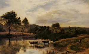 The Wye by Sidney Richard Percy Oil Painting