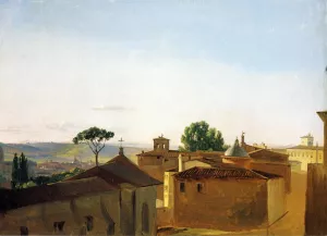 View on the Quirinal Hill, Rome by Simon Dennis Oil Painting