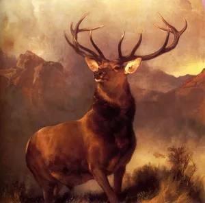 A Monarch of the Glenn by Sir Edwin Landseer Oil Painting