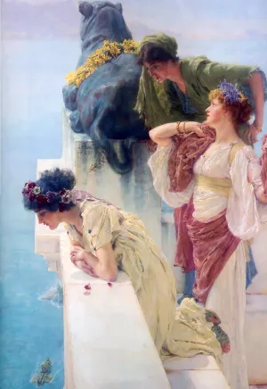 A Coign of Vantage Oil painting by Sir Lawrence Alma-Tadema