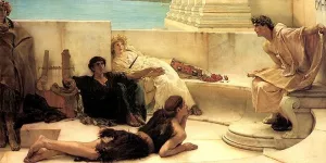 A Reading from Homer by Sir Lawrence Alma-Tadema Oil Painting