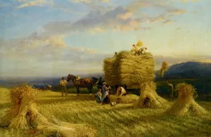 The Last Load by George Snr. Cole Oil Painting