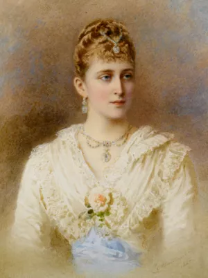 Portrait of Grand Duchess Elizaveta Fedorovna by Stefan Fedorovich Alexandrovsky Oil Painting
