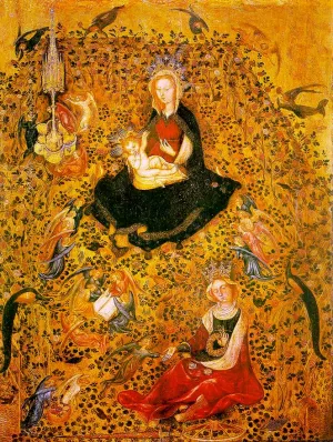Madonna in the Rosary by Stefano Da Zevio Oil Painting