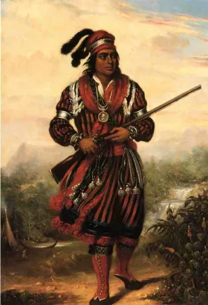 Portrait of a Seminole Chief, North America by Stuart Westmacott Oil Painting