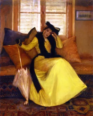 Lady in Yellow by Susan Watkins Oil Painting