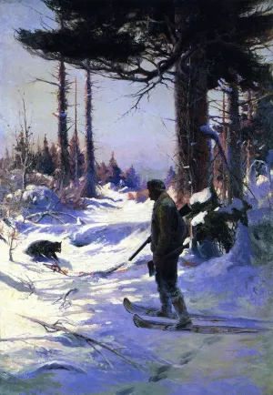 The Trapper by Sydney Laurence Oil Painting
