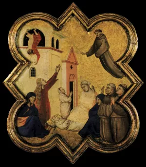 St Francis Restoring a Boy to Life by Taddeo Gaddi Oil Painting