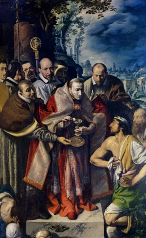 St. Carlo Borromeo Giving Communion To The Plague Victims by Tanzio Da Varallo Oil Painting