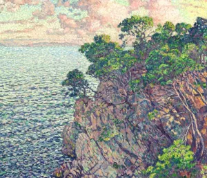 La Pointe du Rossignol Cap Layet Oil painting by Theo Van Rysselberghe