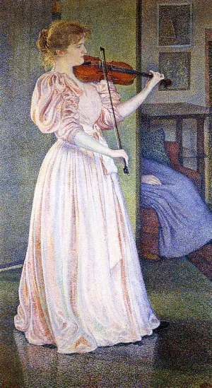Portrait of Irma Sethe by Theo Van Rysselberghe Oil Painting