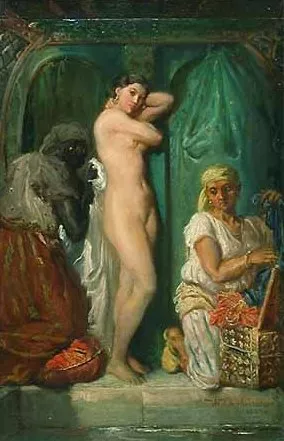 Un Bain au Serail by Theodore Chasseriau Oil Painting