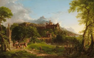 The Departure Oil painting by Thomas Cole
