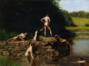 Swimming by Thomas Eakins Oil Painting