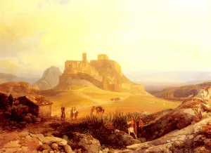 The Acropolis, Athens by Thomas Ender Oil Painting