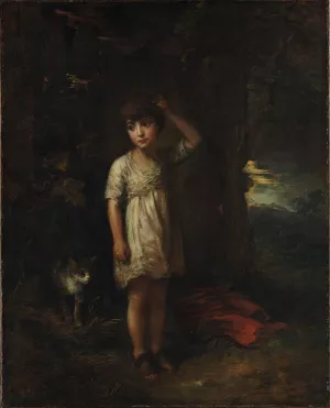 A Boy with a Cat ? Morning by Thomas Gainsborough Oil Painting
