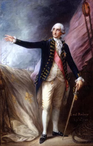 Admiral Rodney at the Battle of the Saintes by Thomas Gainsborough Oil Painting