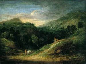 An Extensive Wooded Upland Landscape by Thomas Gainsborough Oil Painting