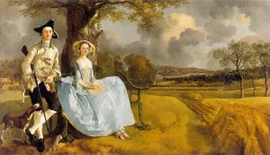 Mr and Mrs Andrews Oil painting by Thomas Gainsborough