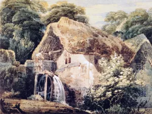 An Overshot Mill by Thomas Girtin Oil Painting