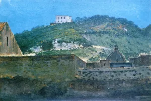 A Hilltop, Naples Oil painting by Thomas Jones