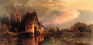 Haunted House by Thomas Moran Oil Painting