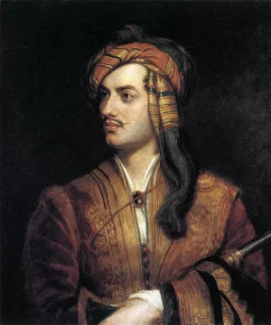 Byron in Arnaout Dress by Thomas Phillips Oil Painting