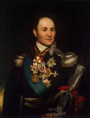Portrait of Matvei Platov by Thomas Phillips Oil Painting
