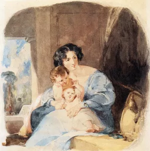 Mother with Her Children by Thomas Sully Oil Painting