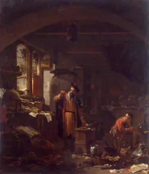 An Alchemist by Thomas Wijck Oil Painting