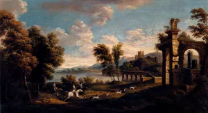 Hunting Scene by Thomas Wijck Oil Painting