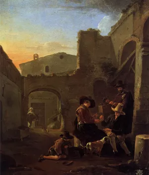 Morra-Players by Thomas Wijck Oil Painting