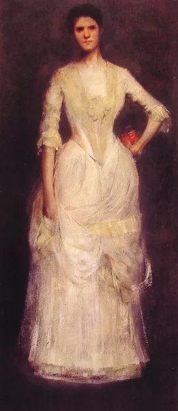 Portrait of Ella Emmet by Thomas Wilmer Dewing Oil Painting