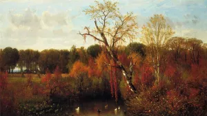 Duck Pond by Thomas Worthington Whittredge Oil Painting